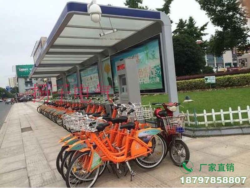 萍乡地铁站共享单车存放亭