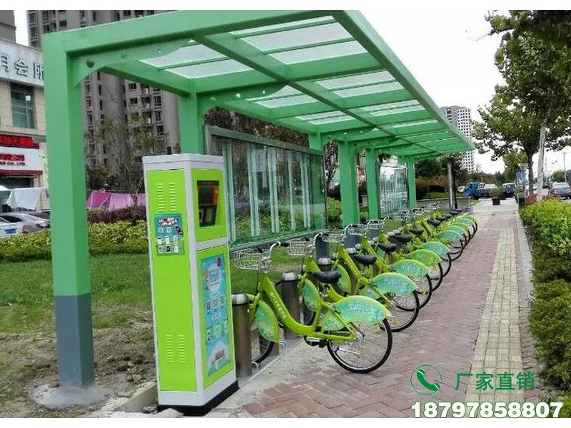 柳州公交站共享自行车存放亭