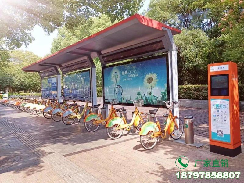 巴彦淖尔城市中心智能共享单车候车棚